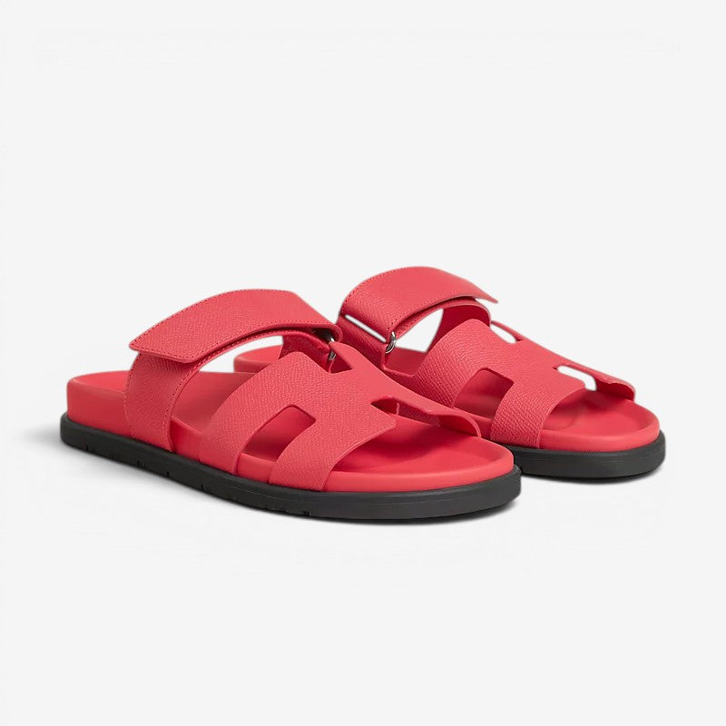 Damen Sandalen | Runde Zehen Slip-On Sandalen mit Riemen | Reguläre Passform für Alltag im Innen- und Außenbereich | Schmid