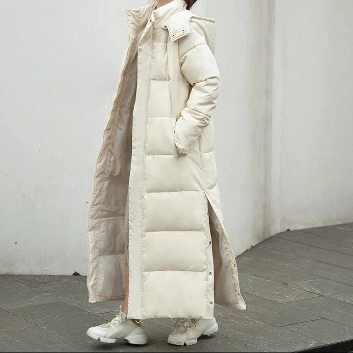 Evelina Wind-Und wetterfeste Winterjacke Mit Kapuze | Wasserdichte Lange Außenjacke