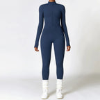Stephanie | Langärmeliger Jumpsuit Mit Hohem Kragen und Reißverschluss