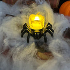 Halloween Spinnen Kerzenhalter aus Kunststoff | Freistehendes Deko Ornament | Tischdekoration für Saisonale Halloween Displays | Schmid