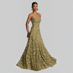 Damen Maxikleid | Maxikleid mit Quadratischem Ausschnitt | Reguläres Ärmelloses Kleid mit Offenem Rücken | Schmid
