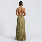 Damen Maxikleid | Maxikleid mit Quadratischem Ausschnitt | Reguläres Ärmelloses Kleid mit Offenem Rücken | Schmid