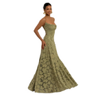 Damen Maxikleid | Maxikleid mit Quadratischem Ausschnitt | Reguläres Ärmelloses Kleid mit Offenem Rücken | Schmid