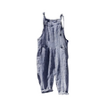 Damen Latzhose aus Baumwolle | Locker Geschnittene Latzhose mit Verstellbaren Trägern und Fronttaschen | Freizeitbekleidung | Schmid