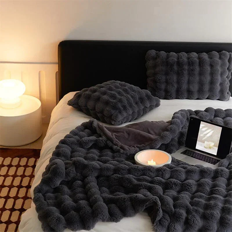 Kaninchen Kunstpelz Kissenbezug | Ultraweiches & Luxuriöses Wohnaccessoire