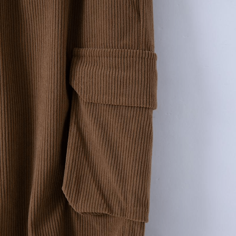 Herren Cord-Cargohose | Lockere Passform & Elastischer Bund | Gerippte Cargohose mit Funktionalen Seitentaschen | Schmid