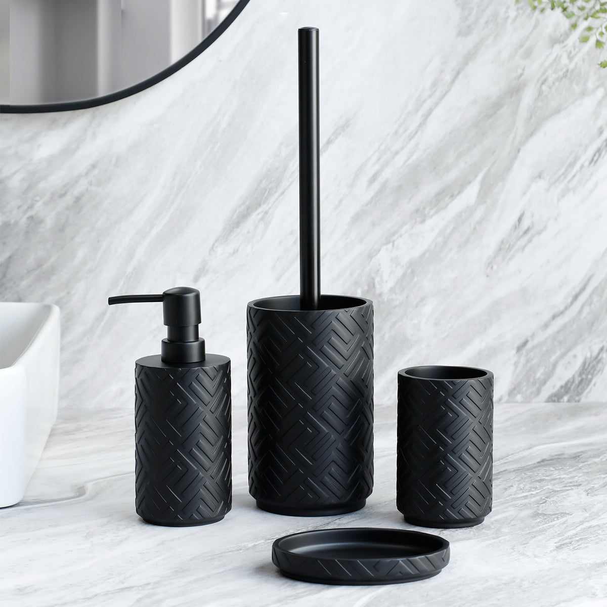 Eleganthome | 4-teiliges badezimmer-zubehörset