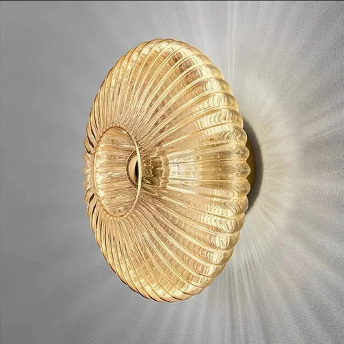 AuraFlow Moderne Glas‑Wandlampe mit weichem - Gewelltem Licht