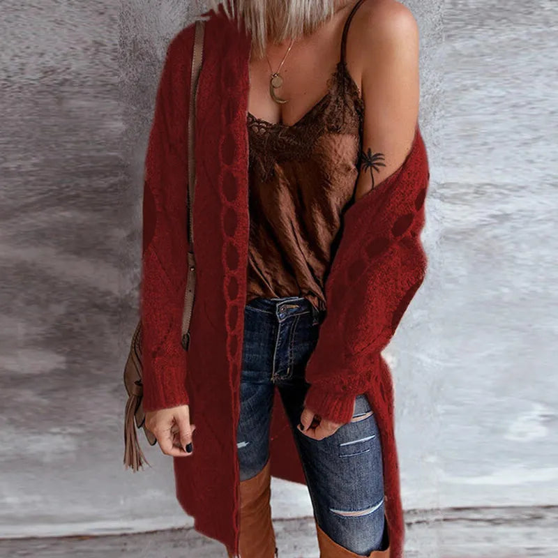 Loretta | Eleganter Strickpullover mit Kapuze im Vintage-Stil