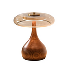 Retro Pilz-Tischlampe | Stimmungsvolle Beleuchtung Mit Holzdetails