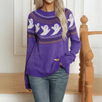 Abigail Festlicher Pullover mit Geister ‑ Motivmuster