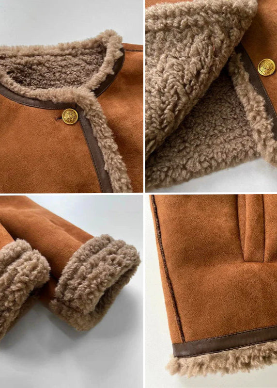 Ruby Jacke mit Shearling‑Futter – Damen Langärmlige Außenjacke