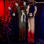 Hängende Gespensterdekoration aus Stoff | Halloween Ornament mit langen Haaren | Hängedekoration für Innen- & Außenbereiche | Schmid