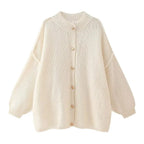 Abigail - Oversized Cardigan mit Knopfverschluss und weiten Ärmeln