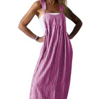 Liana - Jumpsuit Gestreifter Jumpsuit mit kurzen Ärmeln