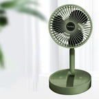 Tragbarer USB-Wiederaufladbarer Ventilator | Zusammenklappbarer Ventilator mit Einstellbarem Luftstrom | Vier Geschwindigkeiten für Schreibtisch, Reisen und Camping | Schmid