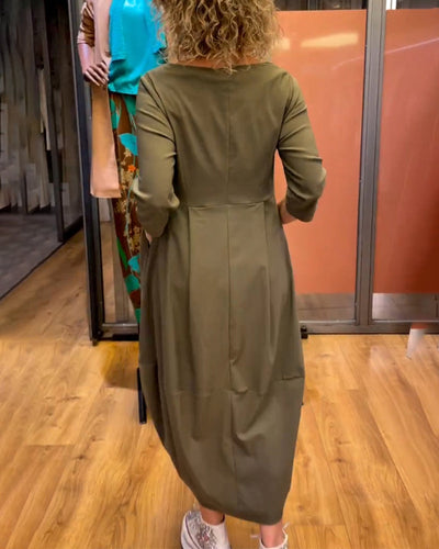 Grace | olivegrünes strickkleid