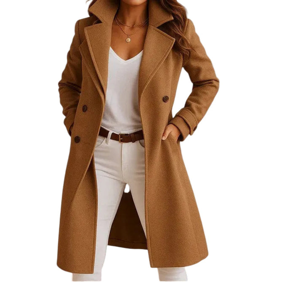 Trenchcoat – Klassischer Damenmantel mit Kragen