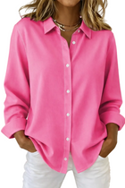 Eliana - Bluse Lätt Blus med Knäppning och Krage