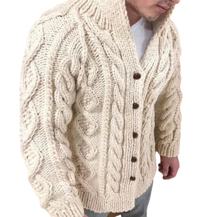 Herren Strickcardigan mit Stehkragen | Langarm Cardigan in Regulärer Passform für Alltag und Smart Casual | Schmid