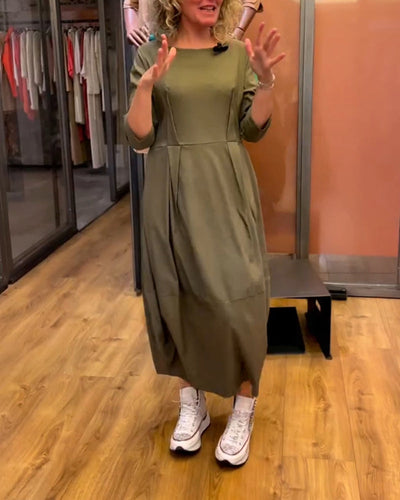 Grace | olivegrünes strickkleid