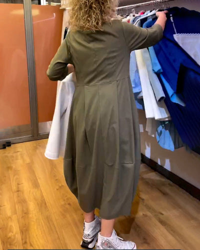 Grace | olivegrünes strickkleid