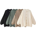 Abigail - Oversized Cardigan mit Knopfverschluss und weiten Ärmeln