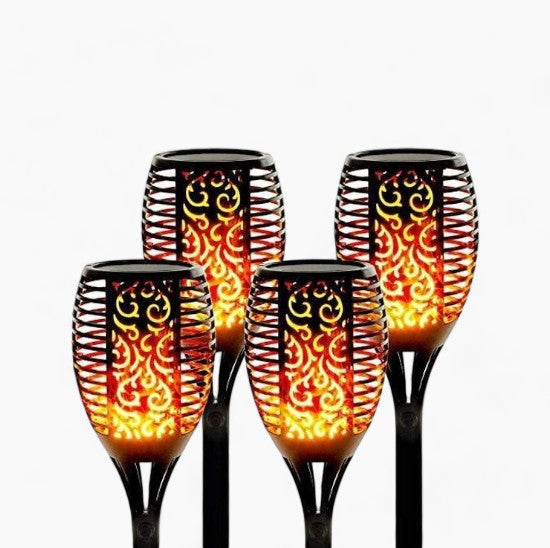 Solar LED Gartenfackel – IP65, Automatisch Ein/Aus, Außenbeleuchtung