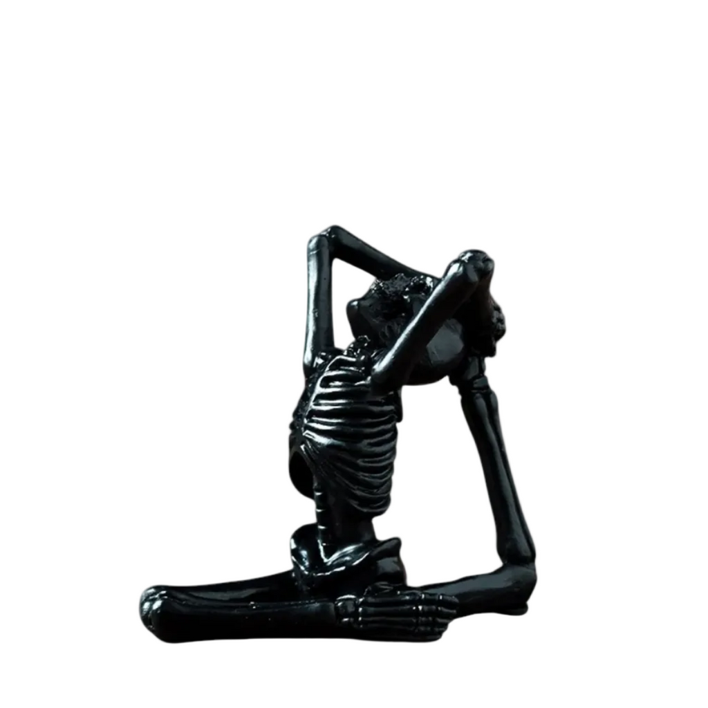 Halloween Skelett Figurine aus Resin | Dekorative Skelettfigur für Tisch und Regal | Saisonale Halloween Dekoration | Schmid
