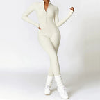 Stephanie | Langärmeliger Jumpsuit Mit Hohem Kragen und Reißverschluss