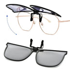 Clip-On Sonnenbrille | Polarisierte TAC-Gläser & UV400-Schutz | Faltbares Legierungsdesign für Korrektionsbrillen | Schmid