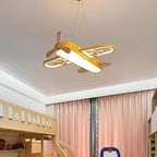 LED-Pendelleuchte in Flugzeugform | Acryl & Integrierte LED-Streifen | Dimmbare Deckenleuchte für Kinderzimmer | Schmid