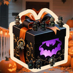 Halloween Countdown Box PVC-Mix | 31 Mini Figuren & Dekorationen | 30 × 24 × 2,8 cm Saisonales Countdown-Set | Schmid