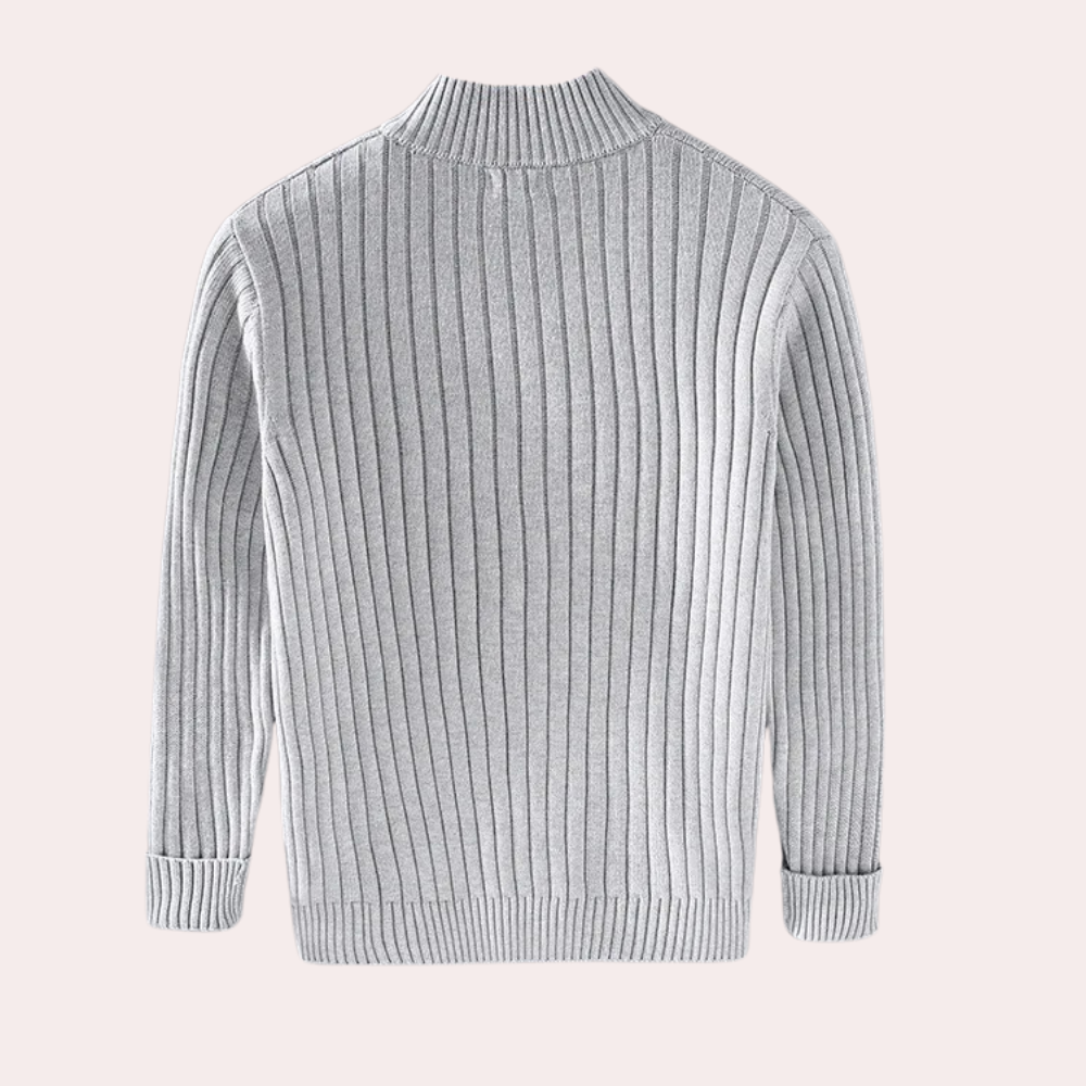 Herren Moderne Strickcardigan – Strickcardigan Mit Frontreißverschluss