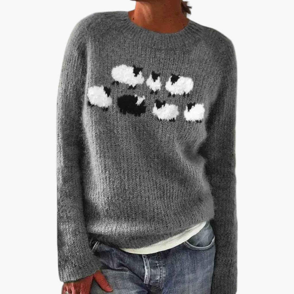 Damen Retro-Strickpullover | Vintage-Inspiriertes Design & Langarm-Konstruktion | Grüner Pullover für Herbst-Outfits | Schmid