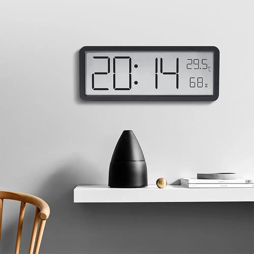 Digitale LED-Uhr – mit Thermometer und Hygrometer, großes Display