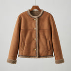 Ruby Jacke mit Shearling‑Futter – Damen Langärmlige Außenjacke