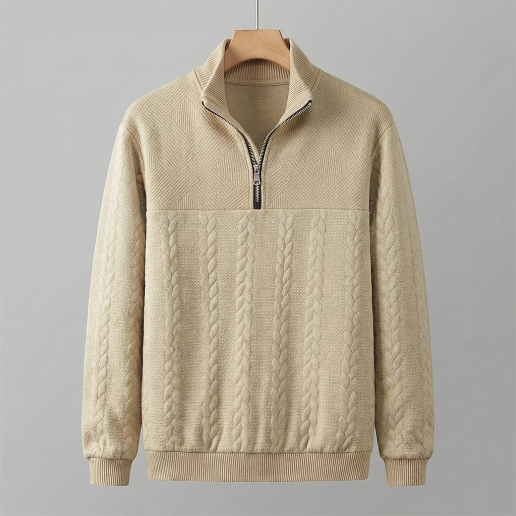 Camden Sweatshirt mit Viertel‑Reißverschluss – Herren Langarm‑Sweatshirt