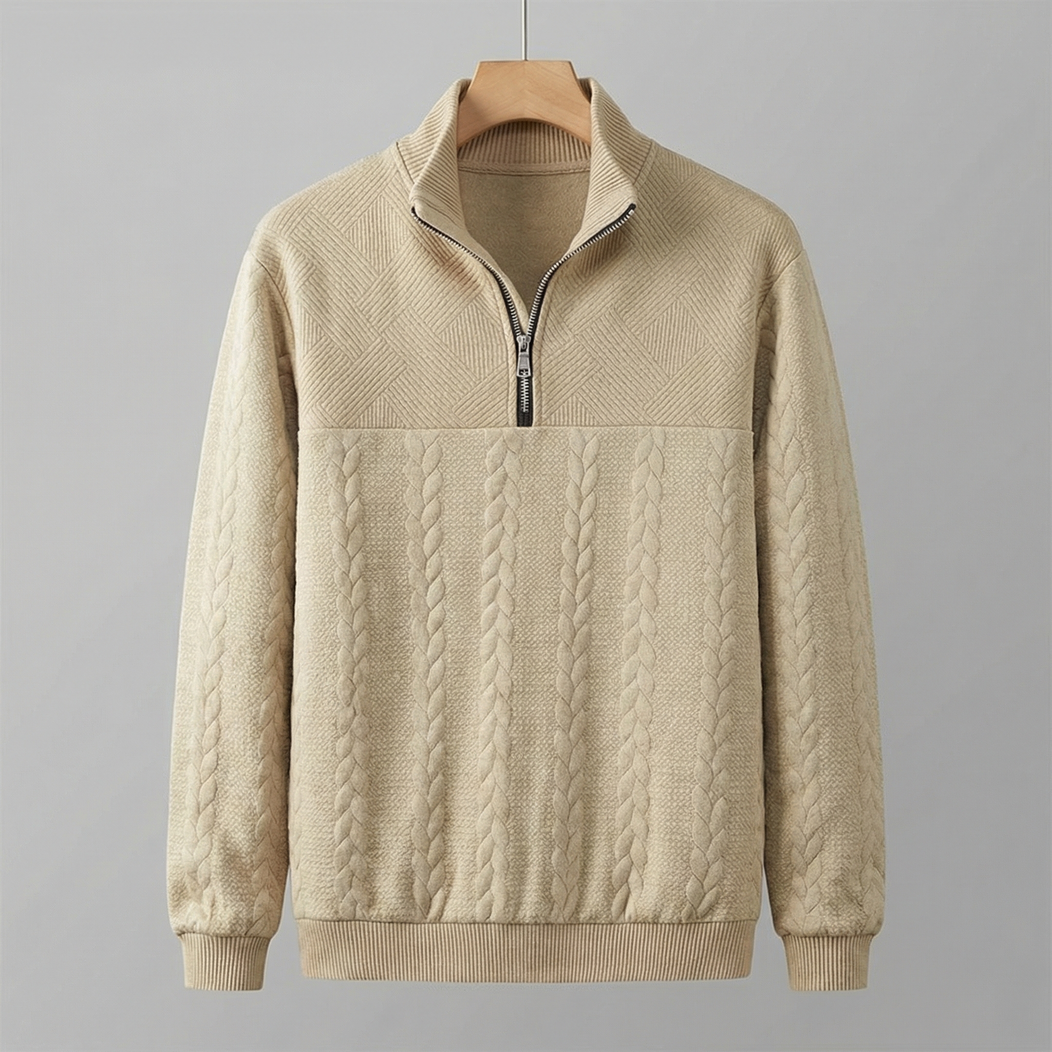 Camden Sweatshirt mit Viertel‑Reißverschluss – Herren Langarm‑Sweatshirt