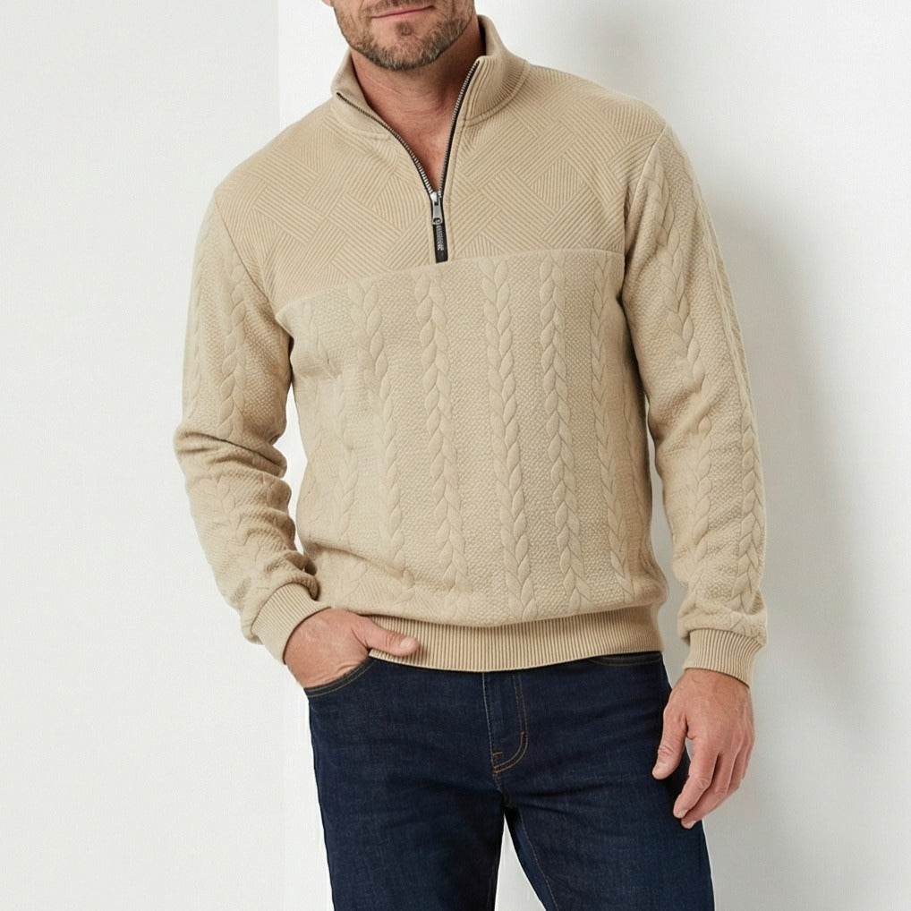 Camden Sweatshirt mit Viertel‑Reißverschluss – Herren Langarm‑Sweatshirt
