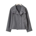 Damenmantel aus Wolle | Langarm Mantel mit Stehkragen und Knopfleiste | Alltag und Smart Casual | Schmid