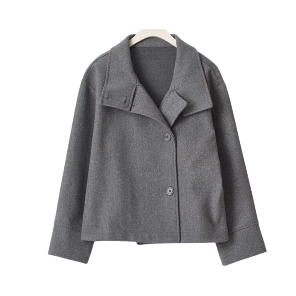 Damenmantel aus Wolle | Langarm Mantel mit Stehkragen und Knopfleiste | Alltag und Smart Casual | Schmid