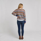 Damen Strickpullover aus Acryl | Streifenmuster & Lockere Passform | Langarm-Pullover für Alltag & Lässiges Layering | Schmid