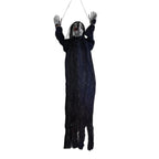 Hängende Gespensterdekoration aus Stoff | Halloween Ornament mit langen Haaren | Hängedekoration für Innen- & Außenbereiche | Schmid