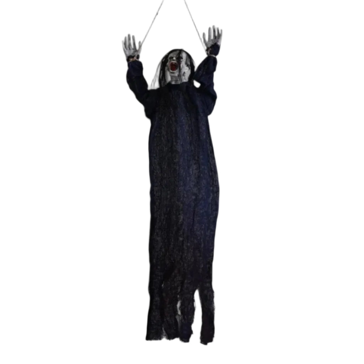 Hängende Gespensterdekoration aus Stoff | Halloween Ornament mit langen Haaren | Hängedekoration für Innen- & Außenbereiche | Schmid