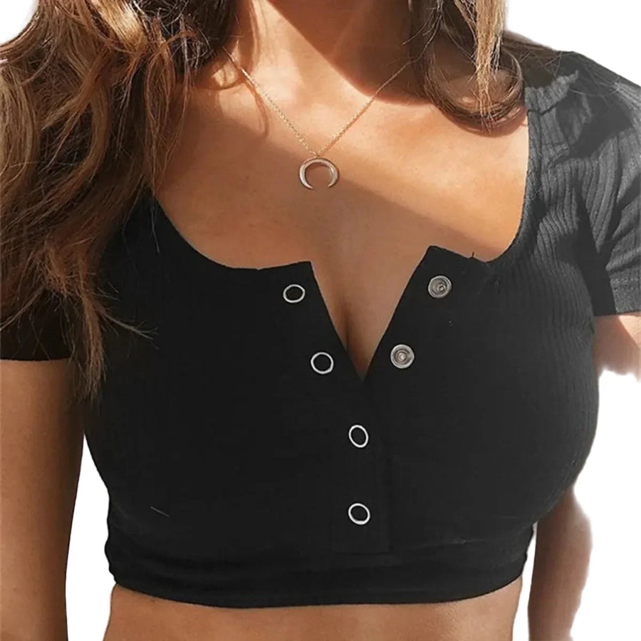 Damen Crop Top aus Baumwolle | Figurbetontes Sommertop | Alltag und Urlaub | Schmid