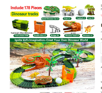 Dinotrack express | dinosaurier-zugabenteuer – kreatives spielset für kinder