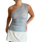 Damen Tanktop aus Baumwollmischung | Off-Shoulder Tanktop mit Blumenmuster | Alltag und Urlaub | Schmid