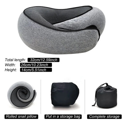 Schnecken-reisekissen | memory-foam für bequeme nackenstütze