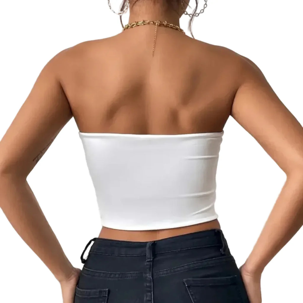 Damen Tube Top aus Baumwollmischung | Off-Shoulder Stretch Top | Alltag und Urlaub | Schmid